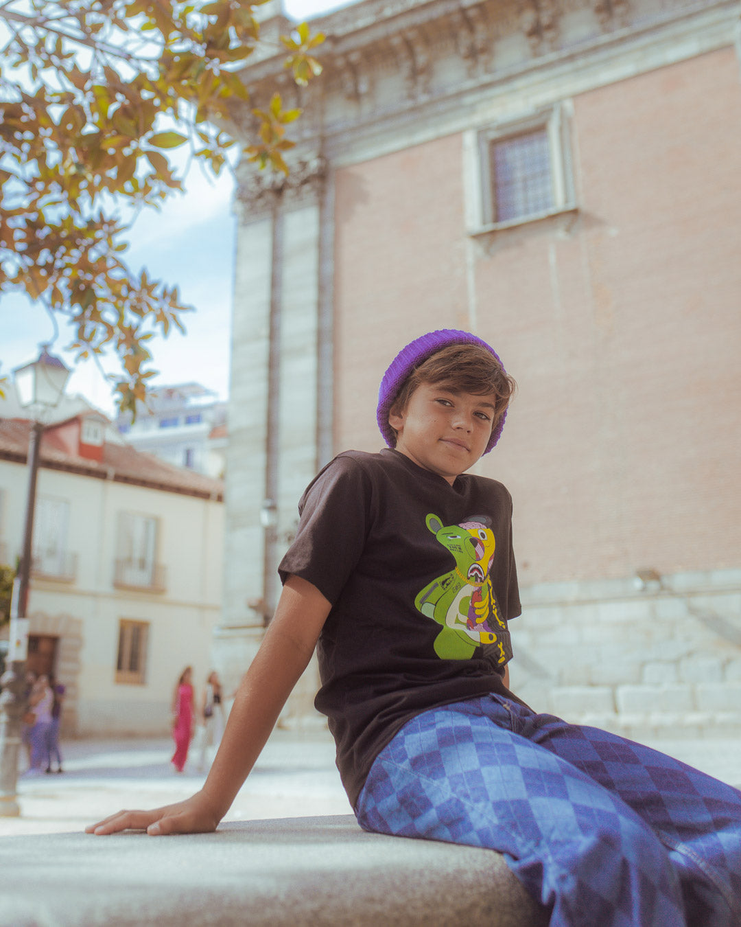 YOUTH ANATOMY BEAR T-SHIRT BLACK