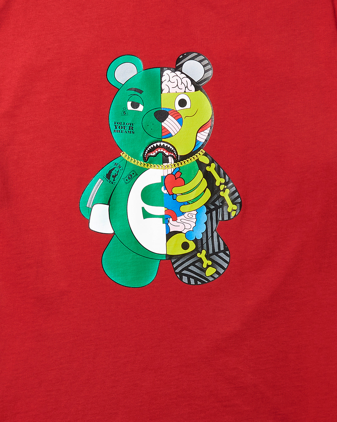 YOUTH ANATOMY BEAR T-SHIRT RED